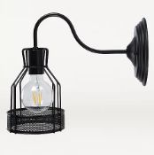 (105/5B) 6x Lighting Items. 1x 1 Bulb Wall Light Black RRP £20. 1x Black Wall Light RRP £12. 2x J...