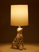 (69/6F) Lot RRP £112 – 5x Lighting Items. 4x White Dalmation Table Lamp RRP £20 Each. 1x White Po...