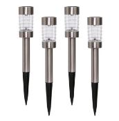 (98/6P) Lot RRP £102 – 7x Solar Lighting Items. 5x Solar Stick Light Multi Coloured Changing LED...