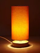 (81/6K) Lot RRP £110 - 9x Lighting Items. 4x Cylinder Wood Table Lamp Yellow RRP £10 Each. 1x Cy...