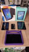 (160/5D) 7x Mixed Tablets / Phones (Spares Or Repairs – Password Locked Or Unresponsive). To Incl...