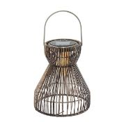 (100/6O) 27x Solar / Battery Light Items. 4x Modern Rope Solar Lantern RRP £8 Each. 1x Metal Blac...