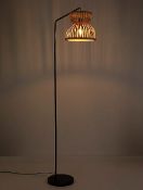 (67/5G) Lot RRP £75 – 2x Lighting Items. 1x Black Bamboo Hanging Floor Lamp RRP £50. 1x Black Bam...