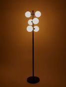 (88/6K) RRP £70. Black 6 Light Floor Lamp. (Unit Appears As New).