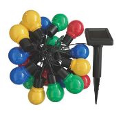 (52/5B) Lot RRP £135. 9x Multi Coloured 25 Globe Solar Lights RRP £15 Each. (Items Appear As New)