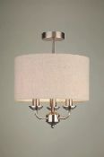 (82/6L) Lot RRP £70. 2x Natural Classic Ceiling Light With Shade RRP £35 Each. (Both Units Appear...