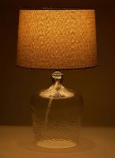 (79/6K) Lot RRP £121. 7x Lighting Items. 2x Clear Glass Table Lamp RRP £20 Each. 2x Smoked Grey G...