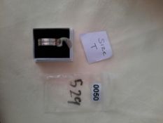 Sterling Silver Men's 6 mm Wedding Band Size T. RRP £89