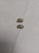 Vintage Jade Coloured Earrings, Clip On