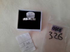 Silver Machine Engraved Ladies' Wedding Band 3 mm. Size N. RRP £89. Code 326