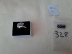 Silver Machine Engraved Ladies' Wedding Band 3 mm. Size L. RRP £89. Code 328