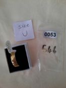 Silver Gold Plated Wedding Band RRP £75