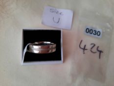 Sterling Silver Men's 6 mm Wedding Band. Size U. RRP £99
