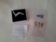 Rhodium Plated Set High Quality Cz Ring. Size T. Code 338