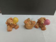 3 x Teddies with balloons