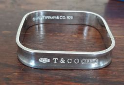 Tiffany & Co- A Silver '1837' Bangle.