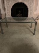 Vintage Rétro Glass Top Coffee Table