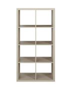 (82/Mez) RRP £65. Living Elements Clever Cube 2x4 Cube Storage Unit Oak Effect Finish. Inner dime...