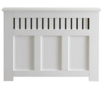 (104/Mez) RRP £80. Lloyd Pascal Country Style Medium Radiator White. Dimensions: (H81.5 x W111.5...