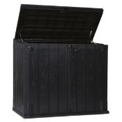 (22/Mez) RRP £165. Toomax Stora Way Plus XL 1270L Garden Storage Box Dark/Anthracite. (Unit In Or...