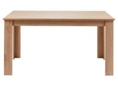 (78/Mez) RRP £150. Marcy Dining Table Oak. Seats 6 People. Oak-effect Finish. Dimensions: (H75x W...