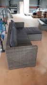 (26/Mez) RRP £300. Alexandria Corner Sofa With 5 Cushions. (Unit Appears Clean, Unused). (Please...