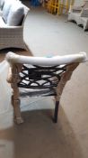 (96/Mez) 1x Hartman Tuscany Cast Aluminium Frame Garden Dining Chair with 1x Dark Grey Cushion. (...