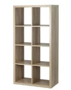 (83/Mez) RRP £65. Living Elements Clever Cube 2x4 Cube Storage Unit Oak Effect Finish. Inner dime...