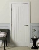 (81/Mez) Lot RRP £90. 2x Internal Doors White. 1x 6 Panel Moulded Internal Door Woodgrain Effect...