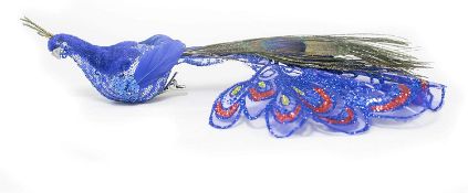 6 x Clip-On Peacock Ornaments