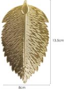 10 x 2 Pieces of Antique Gold Style Leaf Tree Hanger Decorations