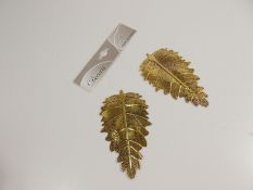 10 x 2 Pieces of Antique Gold Style Leaf Tree Hanger Decorations