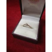 Ladies 9ct Gold Diamond Ring