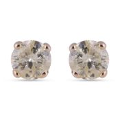 New 14K Yellow Gold Natural Yellow Diamond Stud Earrings