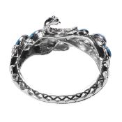 New Austrian Black and White Crystal Enamelled Peacock Bangle & Earrings