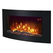 Contemporary 2Kw Black Cast Iron Effect Electric Fire Ex-Display Full Working Order.