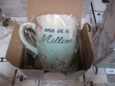 12pcs - 1 in a million mug as pictured new and boxed