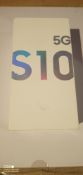 Samsung S10 5g Chrome silver, unlocked, unused.