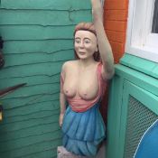 A Rare Wooden Ship'S Figurehead
