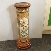 A Burmantoft Pedestal, Well-Decorated