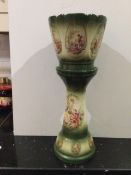 A Good Pedestal and Urn By Ironstone, Duly Marked