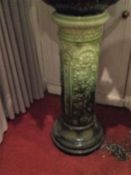 A Possibly Burmantofft Pedestal, Floral Pattern