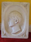 An 18/19th-Century Portrait Marble Plaque