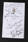 Savoy Jockeys dinner multi signed menu from the Lester Piggott collection.