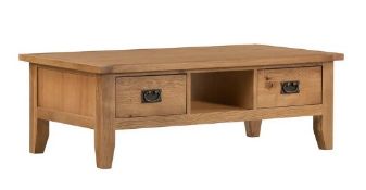 (62/R3/P) RRP £200. Charterhouse Coffee Table With Drawers. Classic And Traditional Design. Warm...