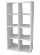 (43/R3/P) RRP £65. Living Elements Clever Cube 2x4 Cube Storage Unit White Matt Finish. Dimension...