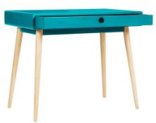 (66/R3/P) RRP £150. House Beautiful Mateo Green Desk Small. Home Work Station. Modern Scandi Livi...