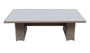 (124/P) RRP £499. 1x Adjustable Table From Hartington Mortimer Collection Corner Sofa Set. Rattan...