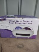 Ocean Wave and Star Projection Lamp. RRP £29.99 - GRADE U