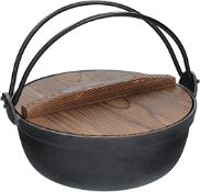 KitchenCraft World of Flavours Cooking Pot, Cast Iron, Black, 1.5 L. RRP £26.99 - GRADE U